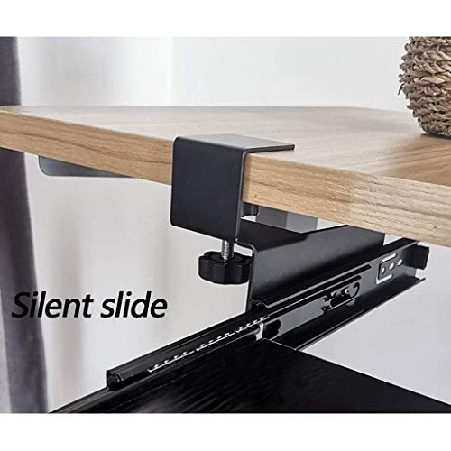 AUGUSE Keyboard Tray Drawer, Keyboard Platform Sliding Keyboard Tray Under Desk Mount Computer Keyboard and Mouse Extender Pull Out Platform Drawer