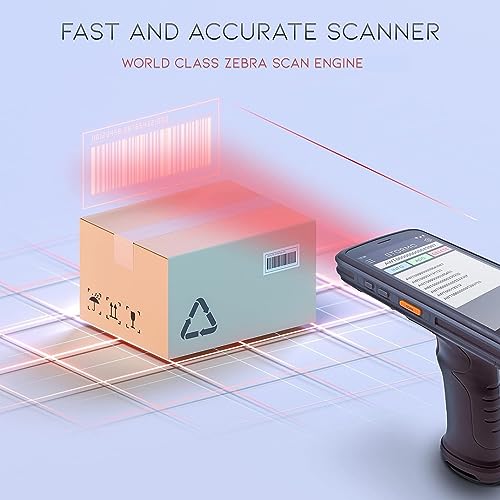 Chainway C72 Ultra Rugged Android Barcode Scanner, Pistol Grip, Android 11, Google Play, 2D/1D/QR Barcode Reader, 5.2” Vivid Screen, WiFi, GPS, 8000mAh All Day Battery (Build Your Own)