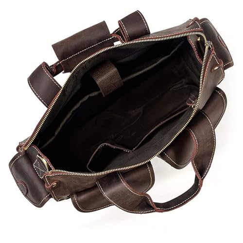 Handbag Business Briefcase 13.3inch Laptop Bag Vintage Travel Shoulder Bag Messenger Bag (A)