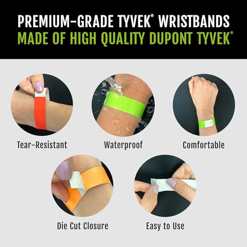 1,500 WristCo Tyvek Wristbands Weekend Variety Pack