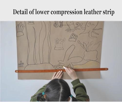 LNNW Kraft Paper Dispenser Butcher Paper Roll Dispenser, Wall Mount Note Roller Dispenser, Kraft Paper Dispenser Farmhouse Decor Message Boards Decorative Message Boards for Wall(45cm)