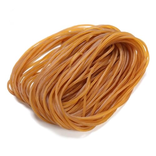 VGGBNG Large Rubber Bands,Thick Elastic Bands, 200Pcs Office Daily Use Rubber Band 70 * 1.4mm Yellow Elastic Bands High Elasticity Packaging Supplies