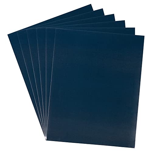 JAM PAPER Laminated Two Pocket Glossy School Folders - Letter Size - High Gloss Navy Blue - Bulk 100/Box