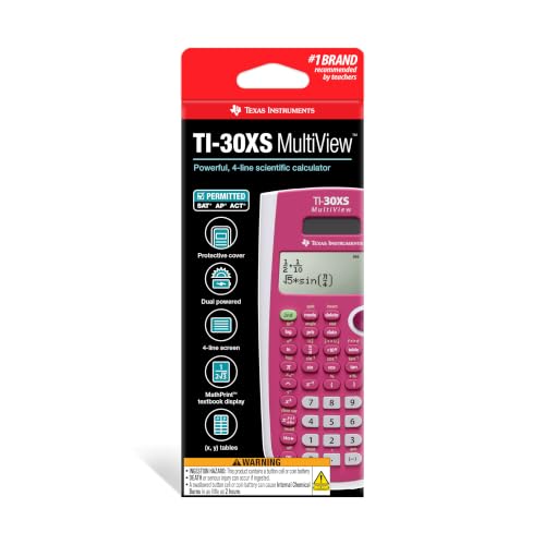 Texas Instruments TI-30XS MultiView Scientific Calculator, Pink