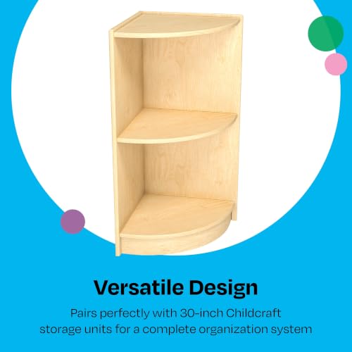 Childcraft Outside Corner Shelf, Wooden, 14-1/4 x 14-1/4 x 30 Inches