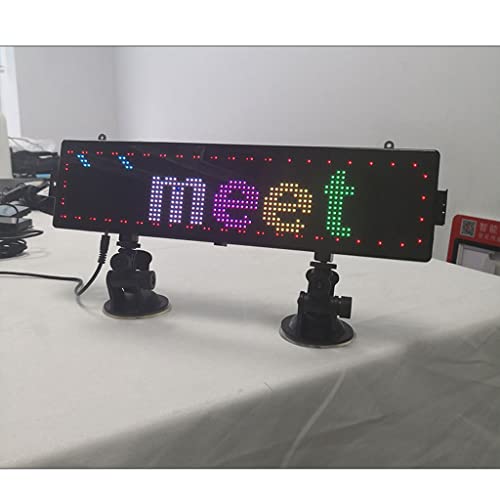 MekUk LED Sign Board Scrolling Message Led Sign Programmable Message Display Board for Advertising Car Rear Window LED Car Screen for Store, Car, Business, Promotion
