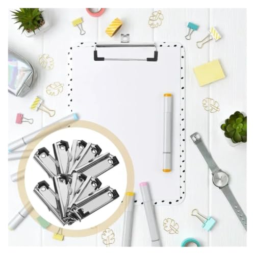 15 PCS Clipboard Clip Mountable Hardboard Clips Clipboard Low Profile Clip