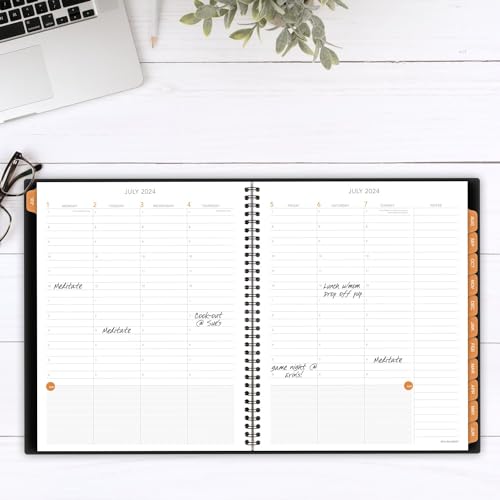 AT-A-GLANCE Planner 2024-2025 Academic, Weekly & Monthly, Hourly Appointment Book, 8-3/4" x 11", Large, Monthly Tabs, Flexible Cover, Plan.Write.Remember., Black (70595705)