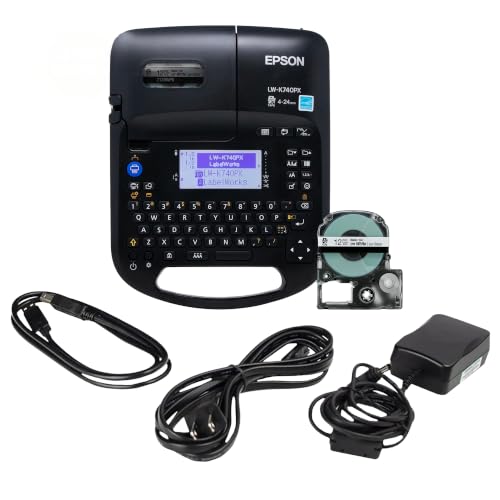 LABELWORKS Epson LW-K740PX Industrial Label Maker Kit - Portable Handheld
