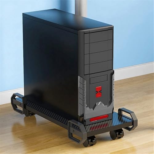 VHDY85KA Office CPU Stand, Floor PC Tower Stand, Desktop PC Host Holder Under Desk for Home Office, Black Accessories