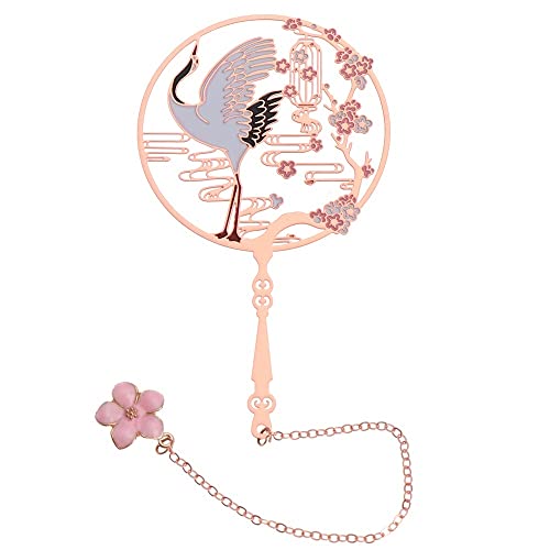 Bookmark Metal Creative Bookmark, Chinese Style Unique Hollow Out Bookmarks with Tassel Book Marker Clip Reader Student Office School Stationery Supplies Metal Bookmark (Color : 4) (10)