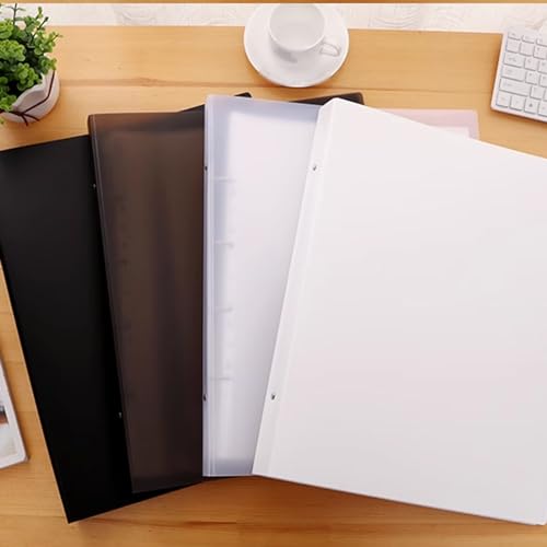 2 Pcs A3 Size Display Book Folders, Presentation Storage Files Portfolio Art Folder, Project Documents Display Book/Black/50 Pages