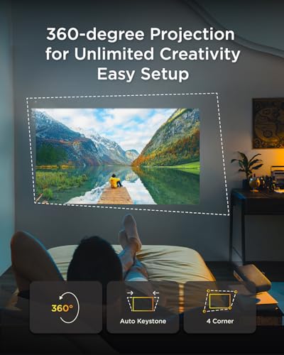 ViewSonic M1 Max 1080p Smart LED Portable Projector with Built-in Google TV