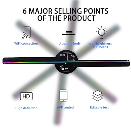 Led Holographic Fan,3d Hologram Led Fan Projector,3d Fan Hologram Display Wall-mounted