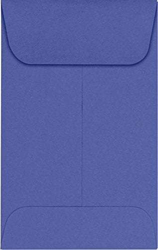 LUXPaper #1 Coin Envelopes in 80 lb. Boardwalk Blue, Envelopes for Coin Collections, Garden Seeds, Stamps, and More, w/Moistenable Glue, 1000 Pack, Envelope Size 2 1/4 x 3 1/2 (Blue)