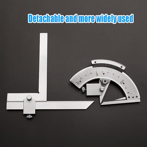Xoiasth Universal Bevel Protractor, Stainless Steel Angle Measuring Ruler, 0-320° Range, 2' Reading Value, Vernier Scale with Laser Engraving, for Woodworking