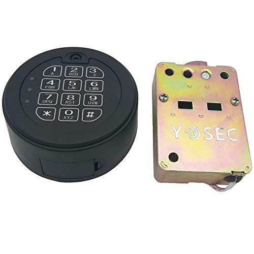 Yosec Electronic Gun Safe Lock with Digital keypad for Safe Box with time delay function0-59 Minutes,1 Master Code and 5 User Code can be Set Dual Control Model