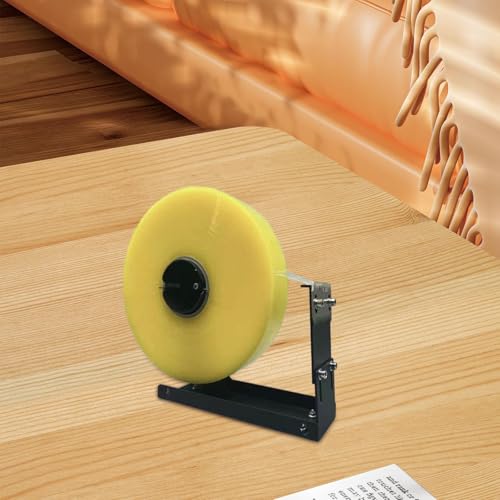 LOUYENOUS Desktop Package Roll Tape Dispenser Easily Cutting Baler Sturdy Practical Manual Packaging Box Sealing Roll Tape Cutter Tool, Black(Black)