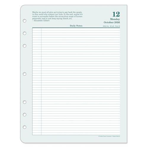 FranklinCovey - Original Two Page Per Day Ring-Bound Planner (Oct 2026 - Sep 2027, Monarch)