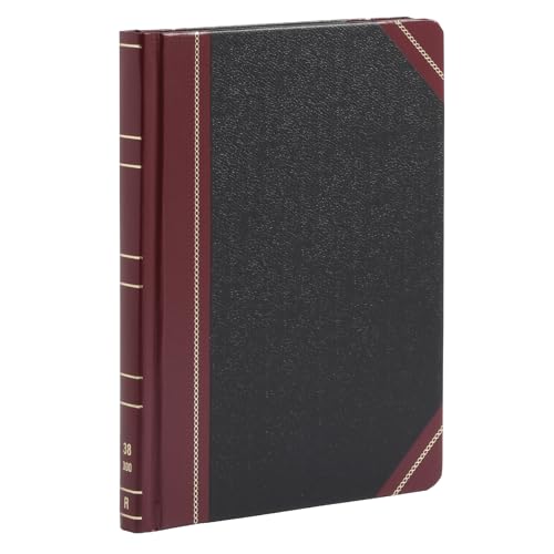 Boorum & Pease Account Book, Record Ruled To Document Facts, Events & Notes, Includes Placemarking Ribbon, 7-5/8" x 9-5/8", 300 Numbered Pages (38-300-R)