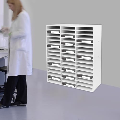 JSEBNHCUX Mail Sorter Cabinet Wood Literature Organizer 48 Compartments