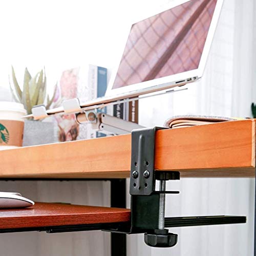 AUGUSE Keyboard Tray Drawer, Keyboard Platform Tray Keyboard Computer Mouse Pad Desk Keyboard Bracket Mouse Support Frame Track Drawer Desktop Extension Board