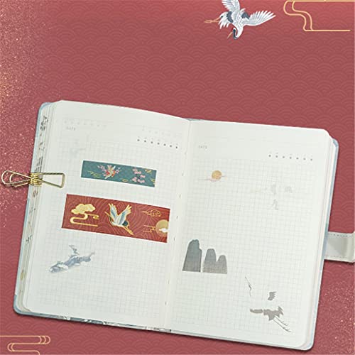 VIAENKFG 1set Classical Student Planner Notebook Stationery Set Diary Scrapbook Portable Traveler Journal(Style C)