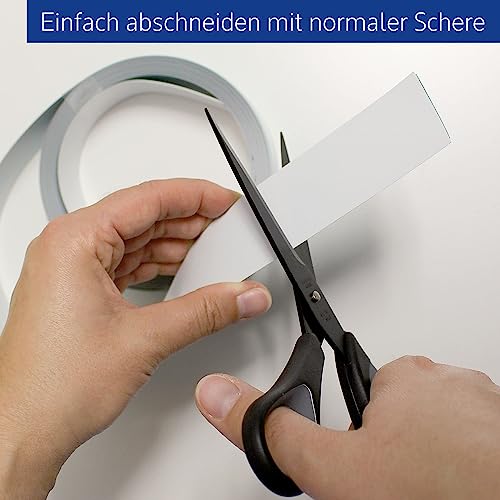 MAUL Ferroband, self-Adhesive Magnetic Wire wall Rail, White, White, 6212002