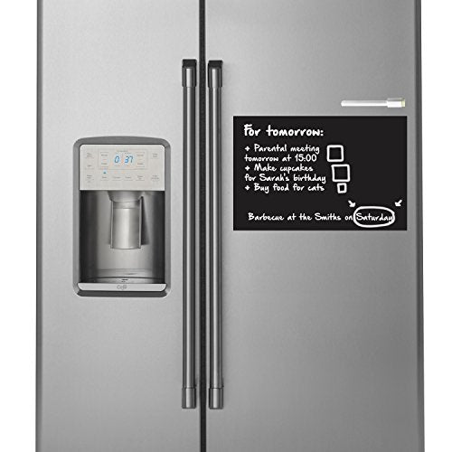 Black Dry Erase Chalkboard Magnet Sheet/roll for Kitchen or Office, with White Magnetic Chalk Marker (2 ft x 25 ft)