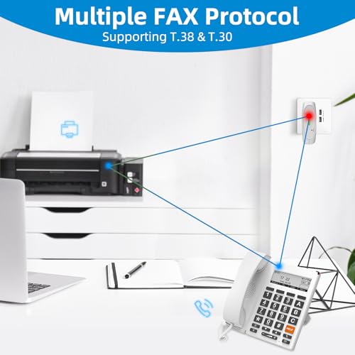 FLYINGVOICE FTA1101, Analog Telephone Adapter - Foldable & Detachable US Plug, Work as Travel Wi-Fi Router Through AP Mode, Mini Portable VoIP Adapter for SMEs, SOHO, Hotel