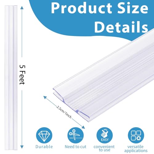 15 Pcs Letter Tracks for Plastic Sign, Sign Tracks with Changeable Letters, 40 Inch Clear Plastic Marquee Letter Board Path, Fit Promotional Poster Board