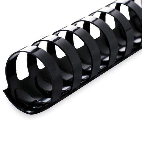 CFS Products Plastic Comb Binding Spines, 1 Inch Diameter, Black, 200 Sheets, 100 Pack 13100