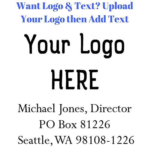 2" Logo Stamp - Custom Stamp - Personalized Business Stamp Self-Inking Black Red Blue Black Ink - Custom Round Text Business Stamp Large 2 Inch Stamper