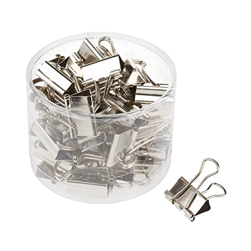 VBS 19mm Foldback Clips (Pack of 40) Silver Silver