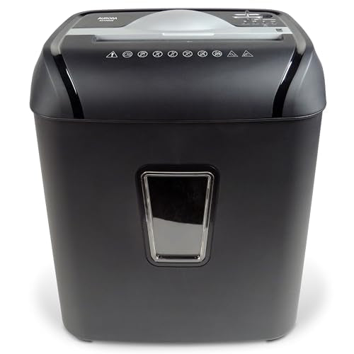 Aurora AU1208XE Anti-Jam 12-Sheet Crosscut Paper/Credit Card Shredder with 4.8 Gallon Wastebasket