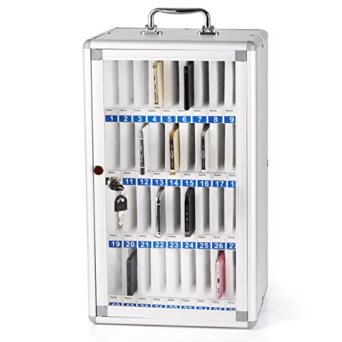 36 Slots Aluminum Alloy Cell Phone Locker, Phone Holder for Classroom