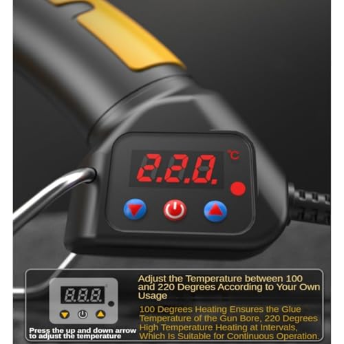 Hot Glue Gun, Hot Glue Gun Melt 300w Digital Display Adjustable Temperature Copper Nozzle DIY Household Tool,Cordless hot Glue Gun