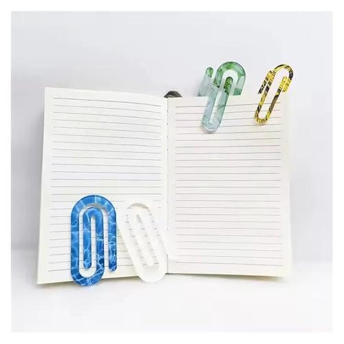 Shaped Paper Clips 20 Pcs Creative DIY Acrylic Paper Clips Sublimation Blanks Clip for Heat Press Printing(127x48mm Square Top)