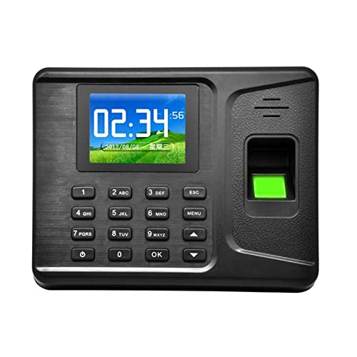 HCZKIUJ Attendance Machine Time Clock for Employees Business Software-Free Smart Attendance Machine Fingerprint Time Clock Biometrics