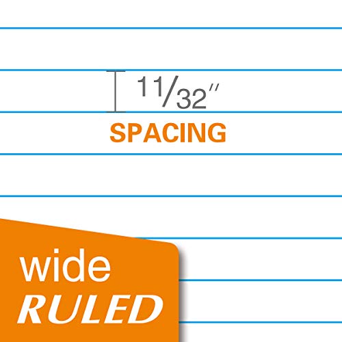 Kaisa loose Leaf Paper Filler Paper 1800 Sheets 8"x10.5",Wide Ruled, 3-Hole Punched for 3-Ring Binders, Carton of 12pack