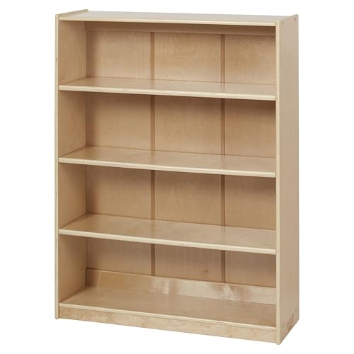 Back2School Express 4-Shelf Adjustable Bookshelf, 48in H, Natural