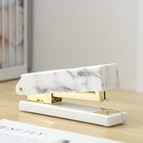 OEKFVCHVZ Rose Gold Stapler Staple Remover Staples Hold Punch Large Desk Student School Office Stationery