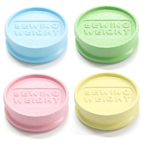 Nippon Chuko Color Sewing Paperweight, Candy Weight, Set of 4 Colors, Diameter 2.4 inches (60 mm), Height 0.8 inches (20 mm), Weight 13.5 oz (370 g) NI-SW4SET