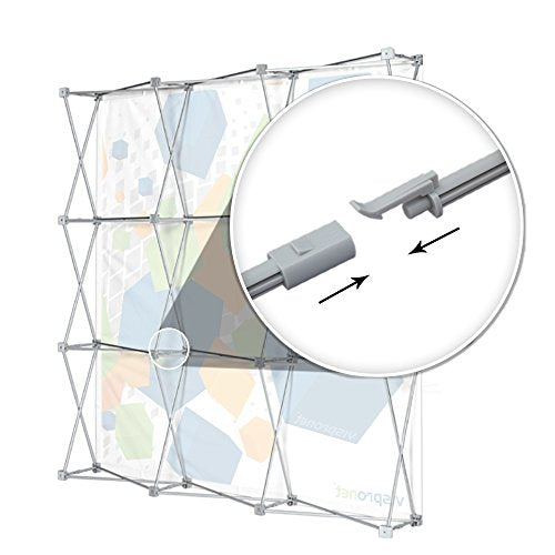 Vispronet Trade Show Display - Pop Up Booth Curved (5ft x 5ft)