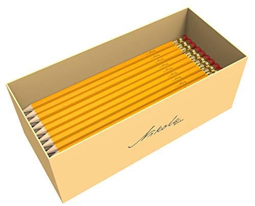 Nikola Works 650-Count #2 HB Pre-Sharpened Pencils with Erasers, Yellow