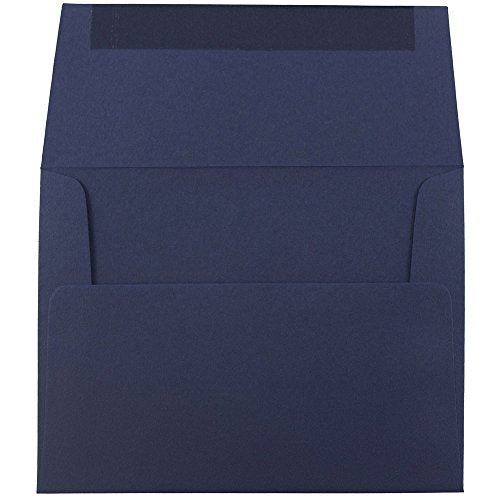 JAM PAPER A2 Premium Invitation Envelopes - 4 3/8 x 5 3/4 - Navy Blue - Bulk 250/Box