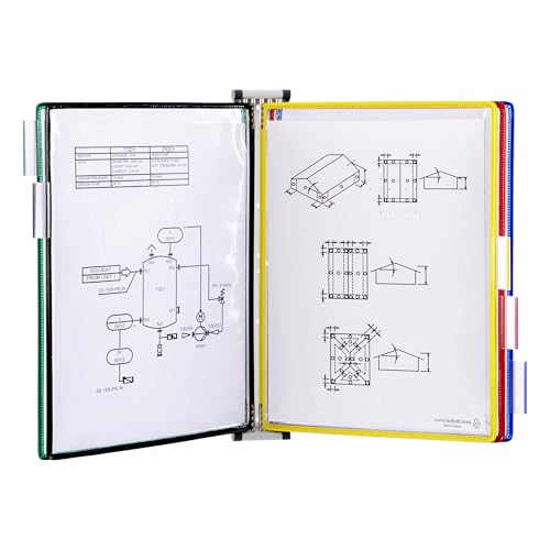 Tarifold Expandable Wall Mount Reference System, 5 Pockets, Assorted Colors