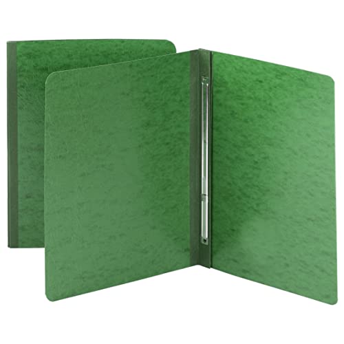 Smead Pressboard Report Cover, Metal Prong Side Fastener with Compressor, 3" Capacity, Letter Size, Green, 25 per Box (81451)