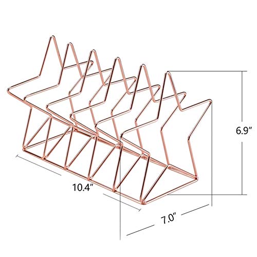 EWRCVBVCA File Rack Desk File Organiser Creative Look - 5 Slot Design Magazine Holder File Sorter Metal Desk Organizer Rack for Document Folder Letter and Book