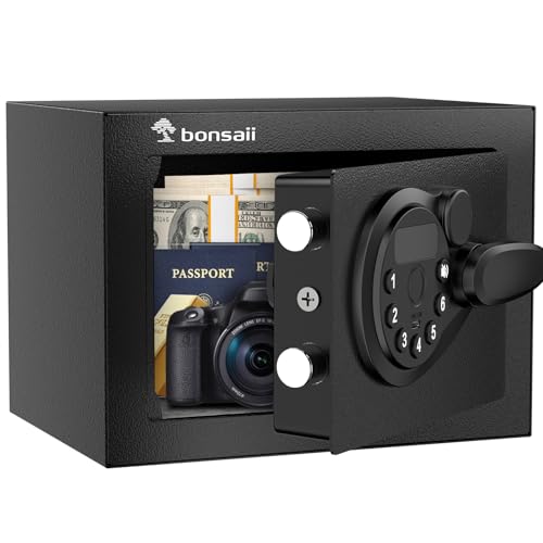 Bonsaii Security Safe Box With Electronic Keypad 0.231 Cu.Ft for Valuables
